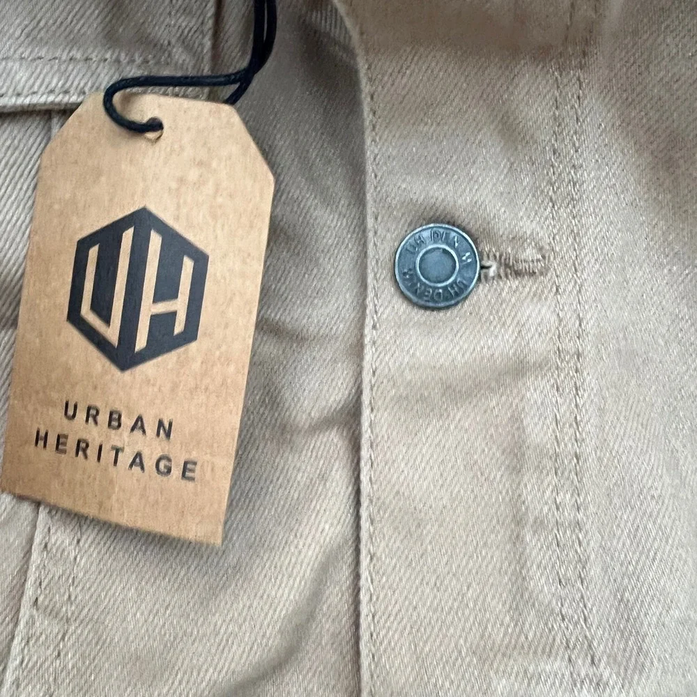Urban Heritage Men XXL Duck Canvas Barn Jacket‎ NWT Removable Hood Tan Work Coat